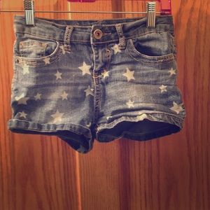 Star jean shorts